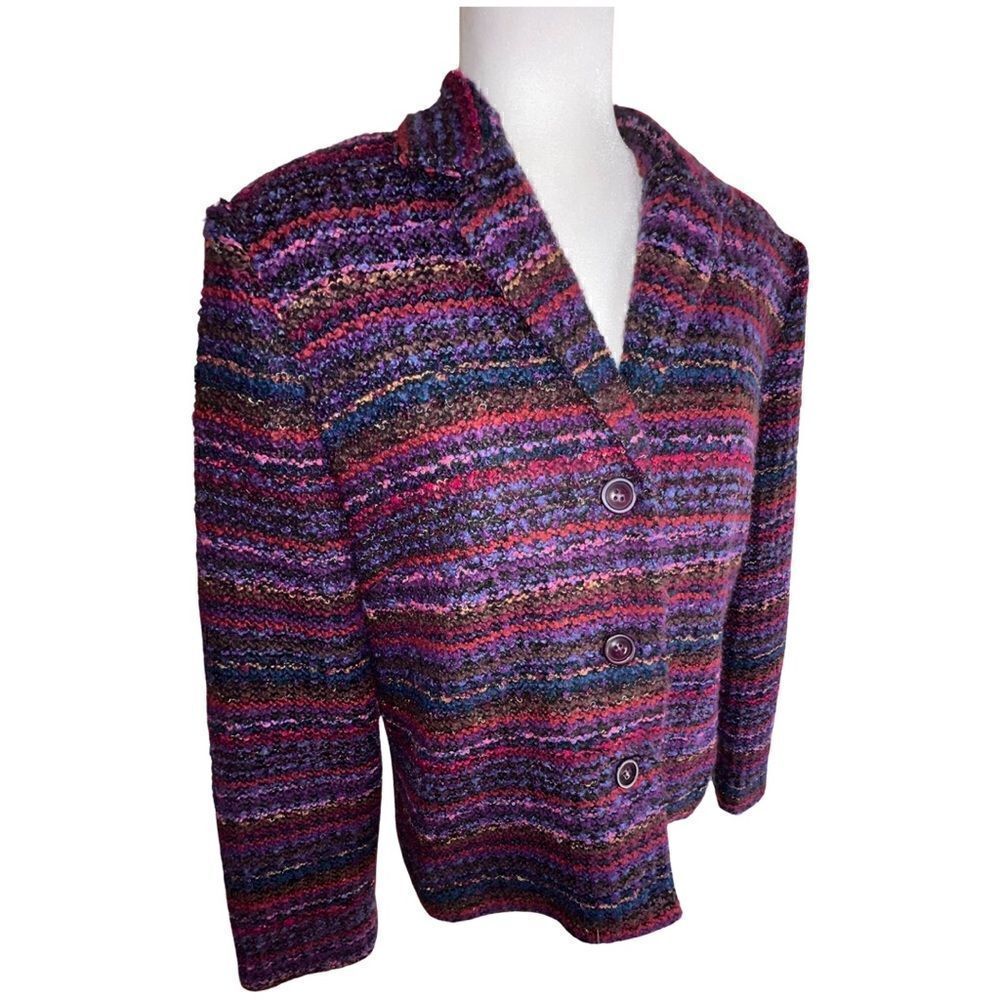 Requirements Colorful Button Up Jacket Size 14